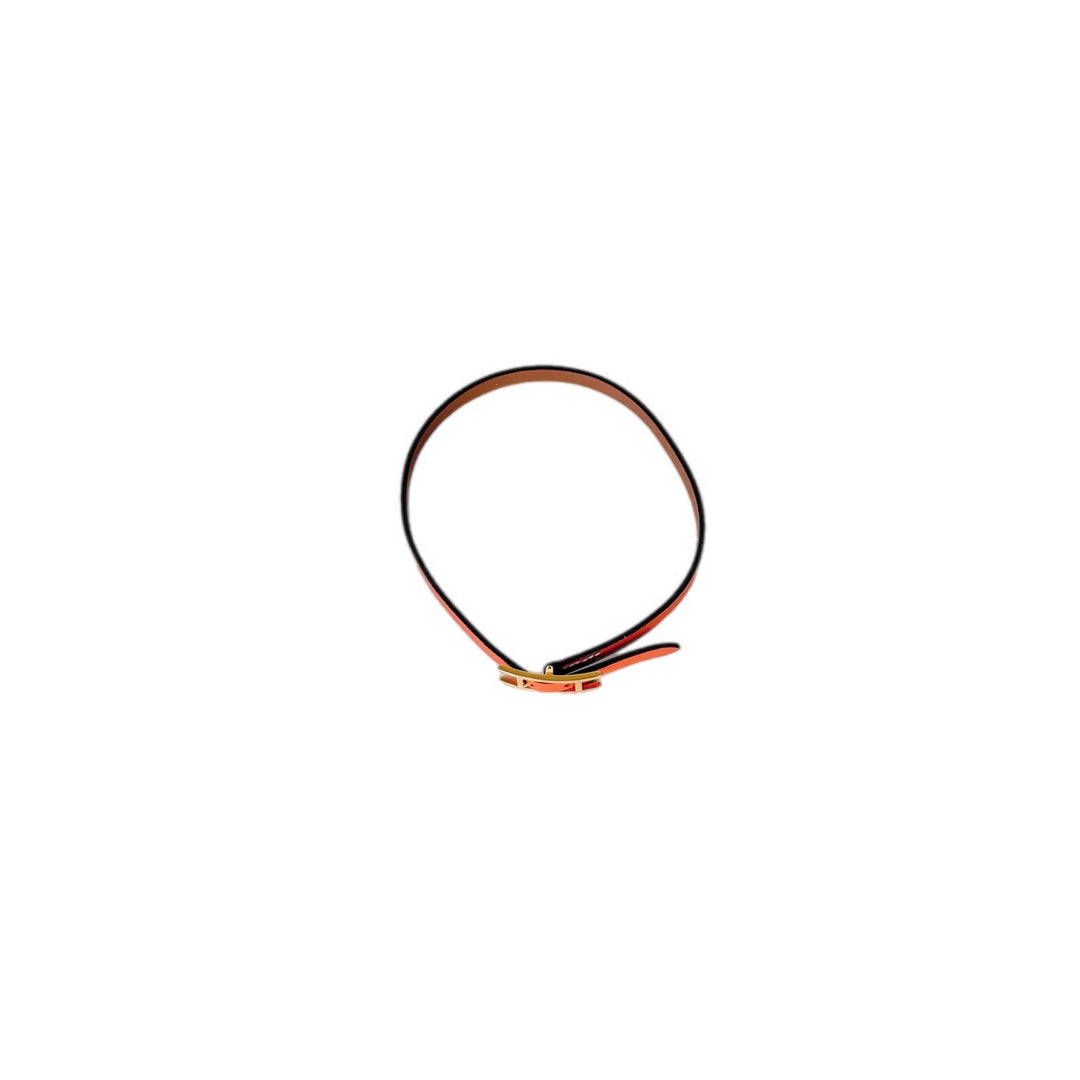 Hermes Leather Bracelet Gold