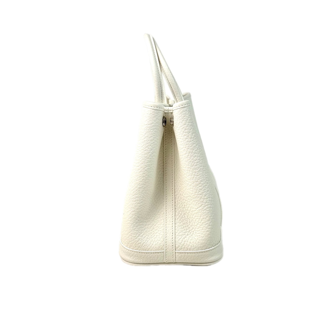 Hermes Garden Party Bag 30cm White TC