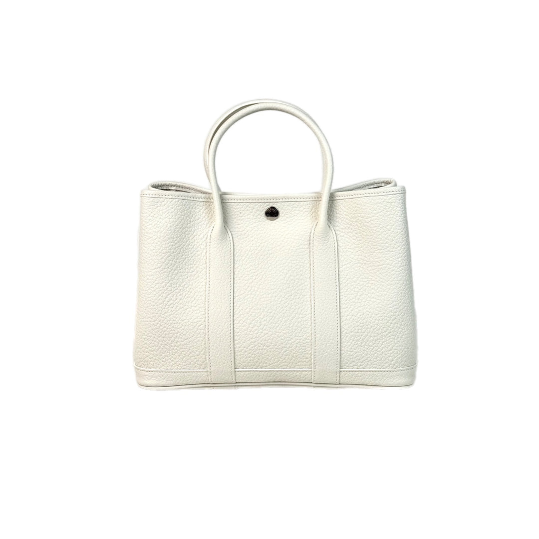 Hermes Garden Party Bag 30cm White TC