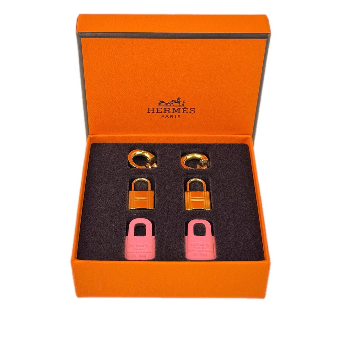 Hermes O’Kelly Earrings Pink/Gold Plated