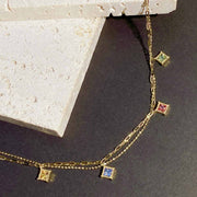 Natural Multi-colored Sapphire Bracelet D0.904ct. 18K