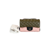 Chanel Classic Flap Mini Pink/Green