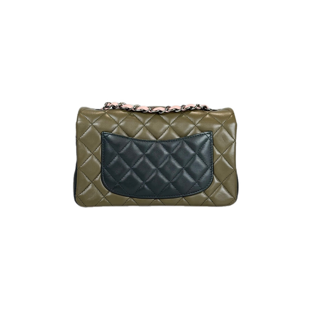 Chanel Classic Flap Mini Pink/Green
