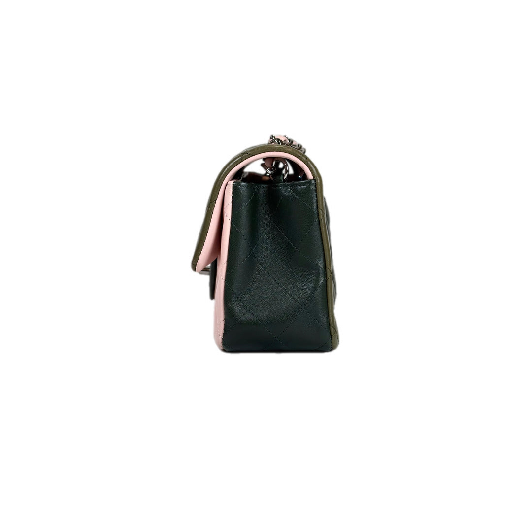 Chanel Classic Flap Mini Pink/Green