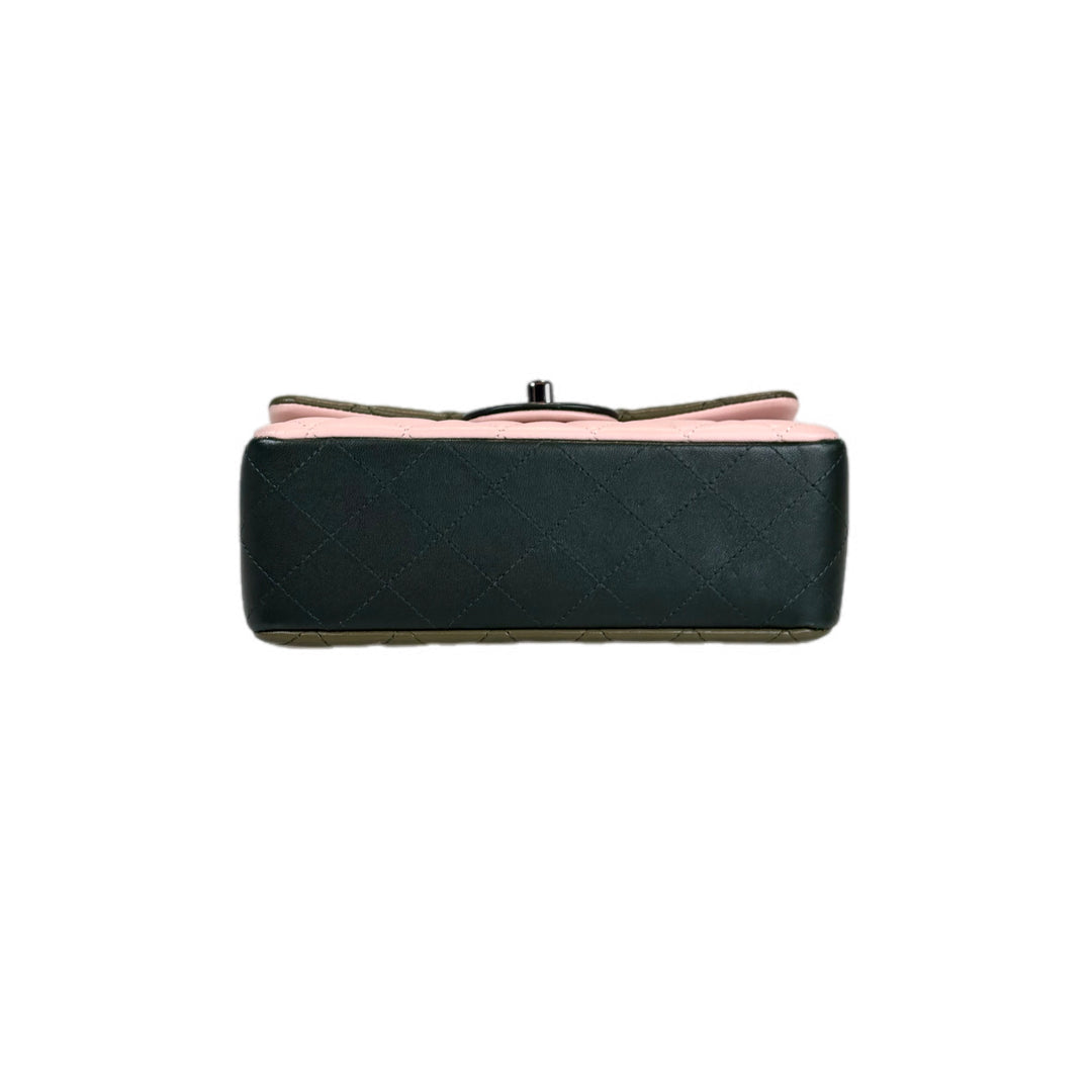 Chanel Classic Flap Mini Pink/Green