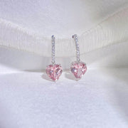 Natural Morganite Diamond Earrings D4.49ct d0.21ct. 18K Cherry Blossom Color