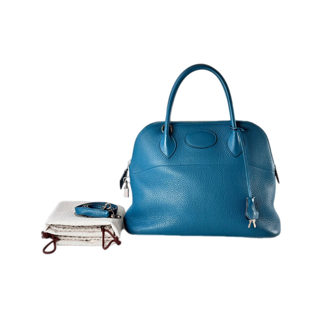 Hermes Bolide 31cm Blue Bag