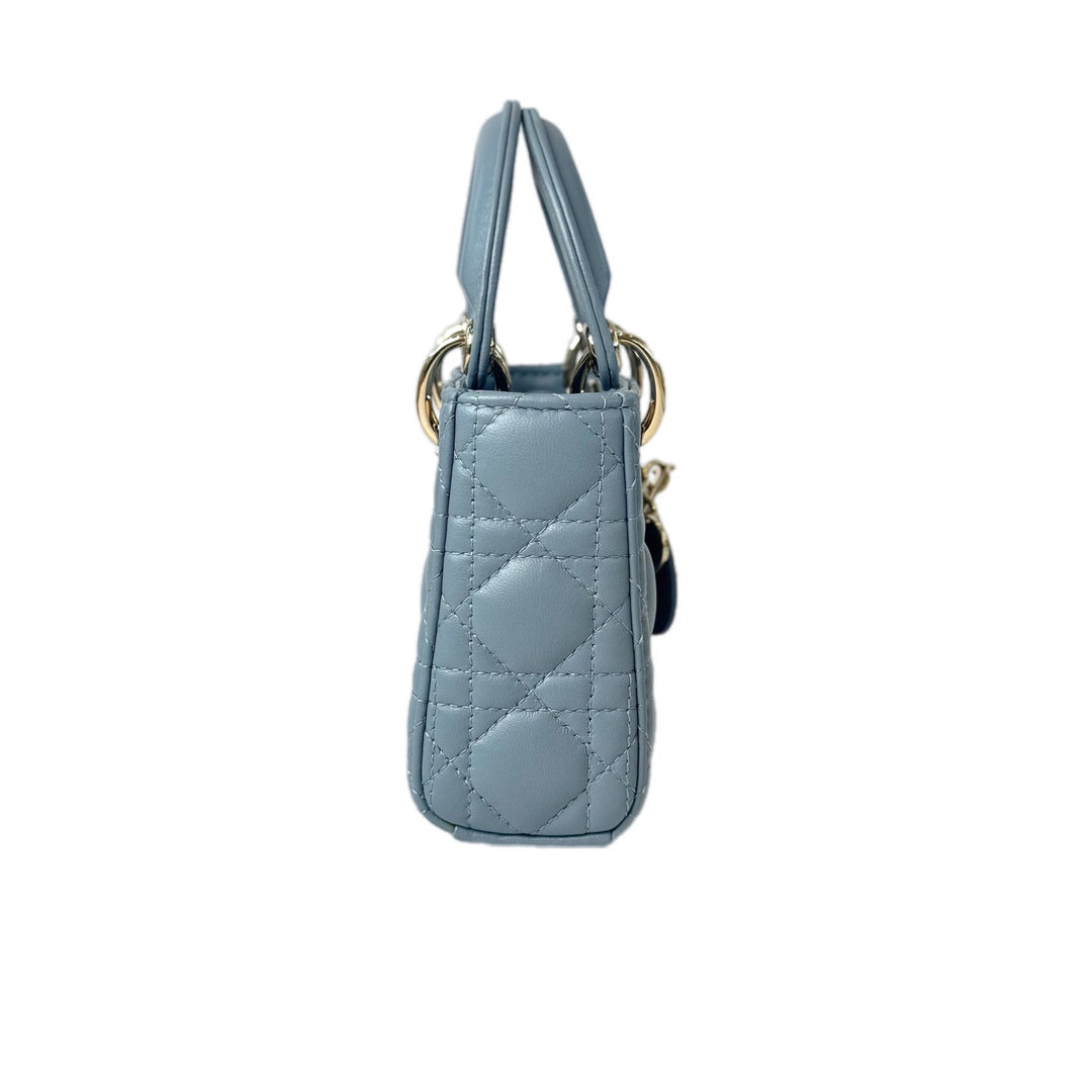 Dior Lady Dior Micro Cloud Blue Bag