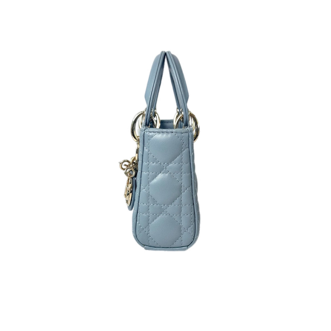 Dior Lady Dior Micro Cloud Blue Bag