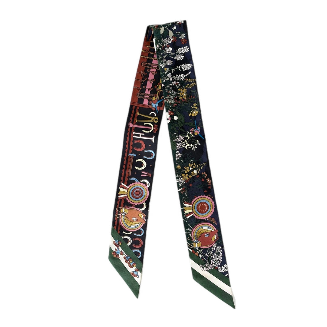 Hermes Flower New Silk Twilly