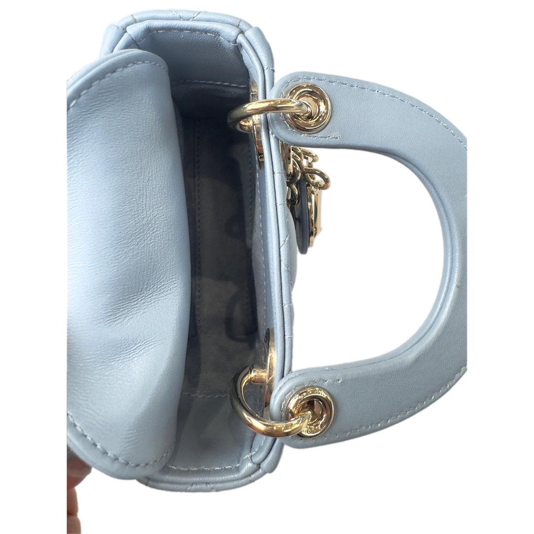 Dior Lady Dior Micro Cloud Blue Bag