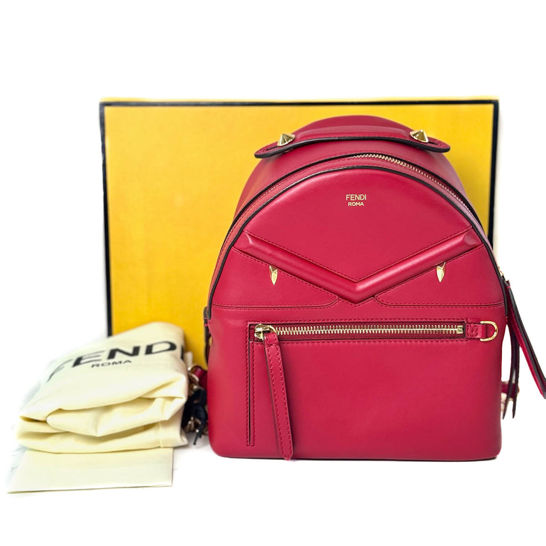 Fendi Red Monster Eye Mini Backpack Bag
