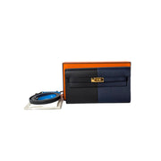 Hermes Kelly To Go Blue/Black Epsom Bag