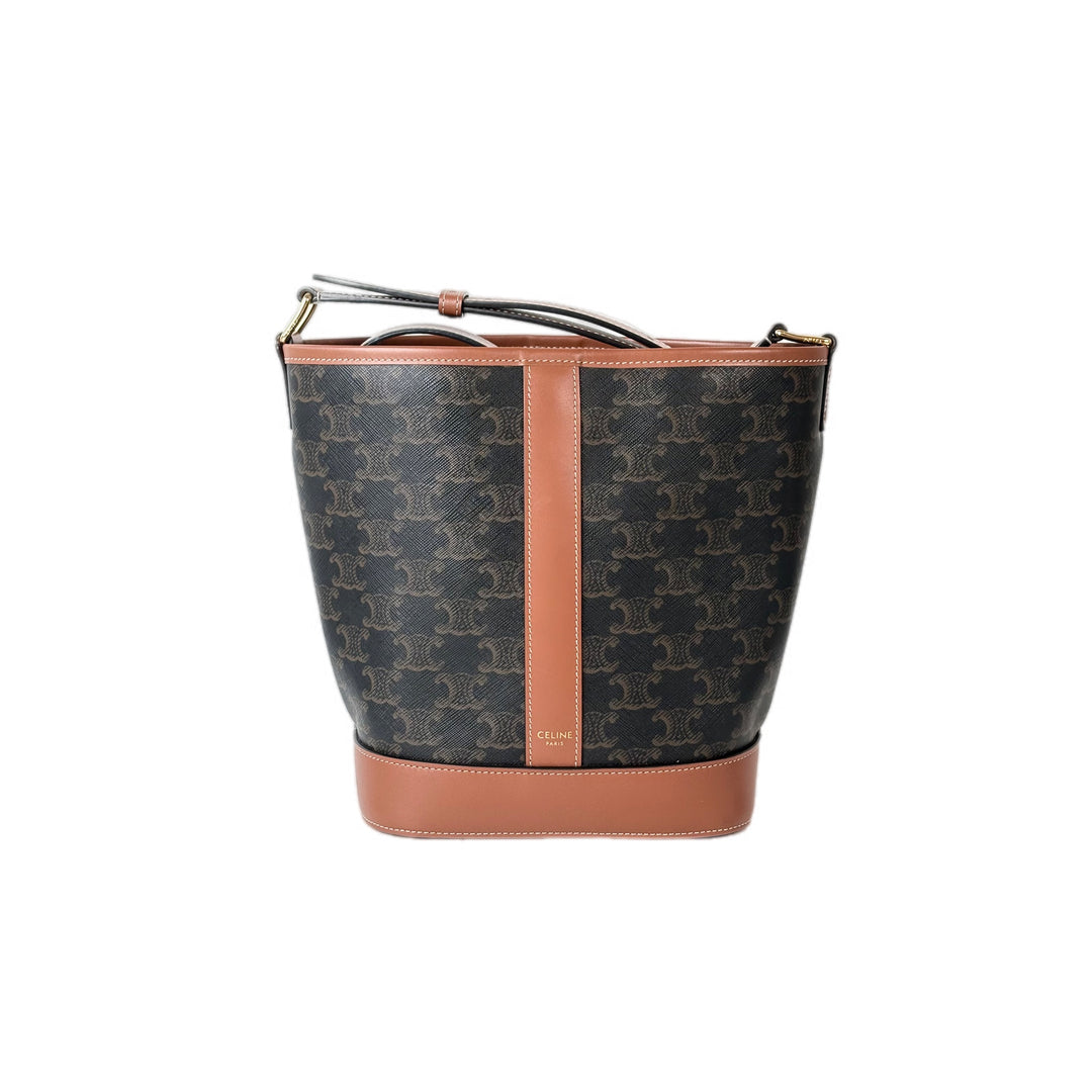 Celine Small Bucket Triomphe Canvas Bag
