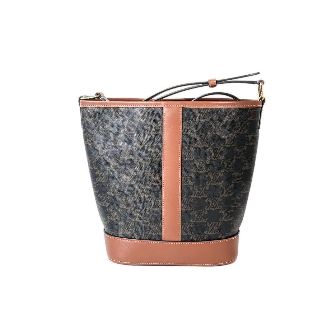 Celine Small Bucket Triomphe Canvas Bag