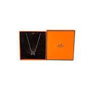 Hermes Large H Pop Black GHW Necklace