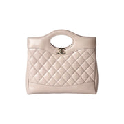 Pre-owned Chanel 31 Mini Beige Bag in Shiny Calfskin