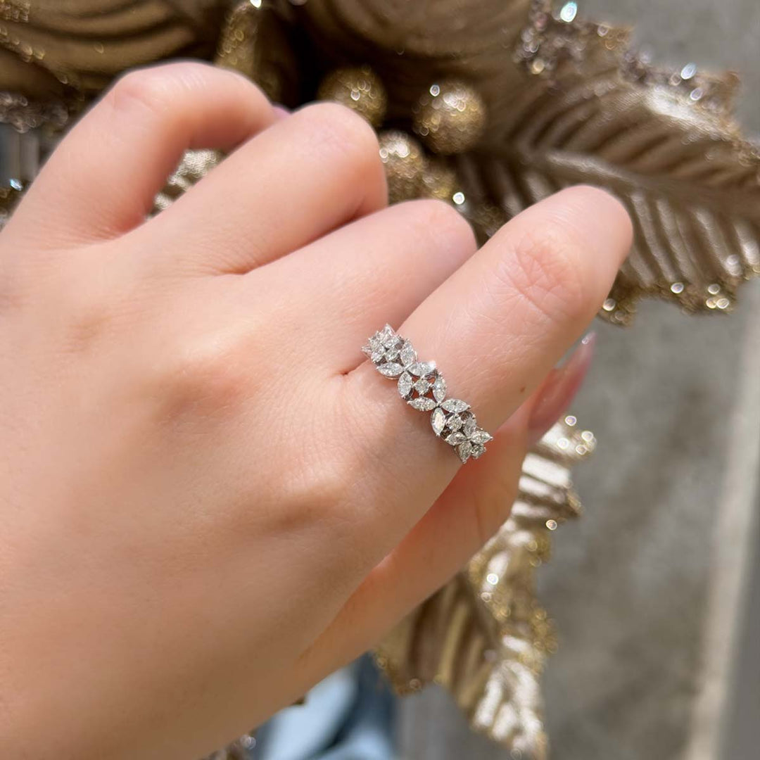 White Diamond Eternity Ring D0.70ct 18K F-G VS