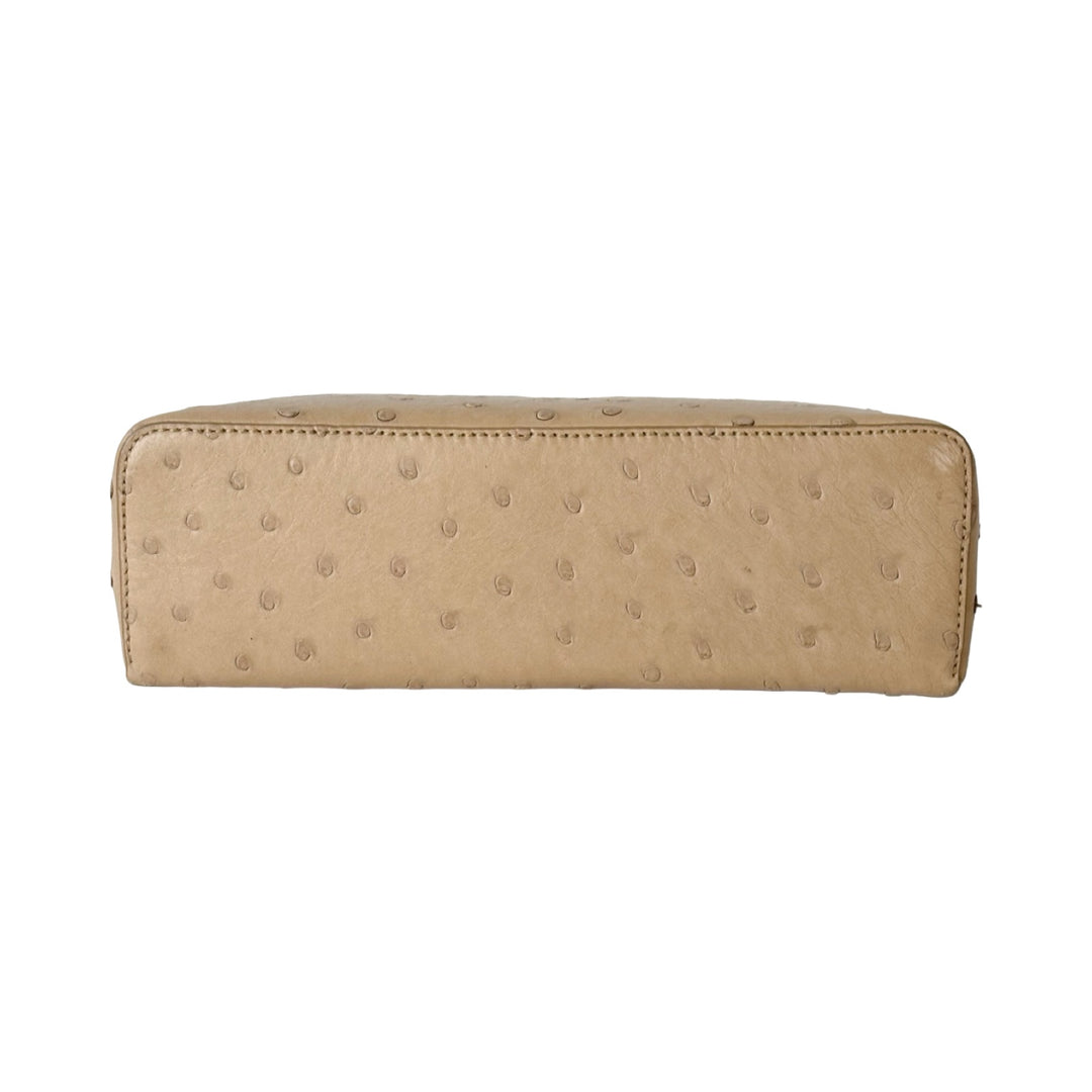 Loro Piana Extra Pocket L19 Pouch Beige Ostrich Bag