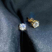 Natural White Diamond Earrings. 0.5+0.5ct 18K GIA