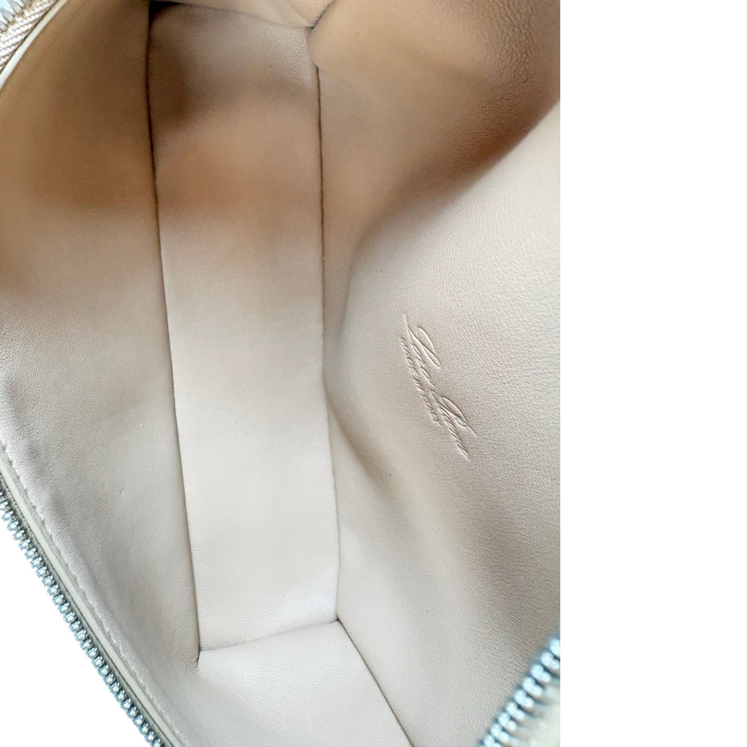 Loro Piana Extra Pocket L19 Pouch Beige Ostrich Bag