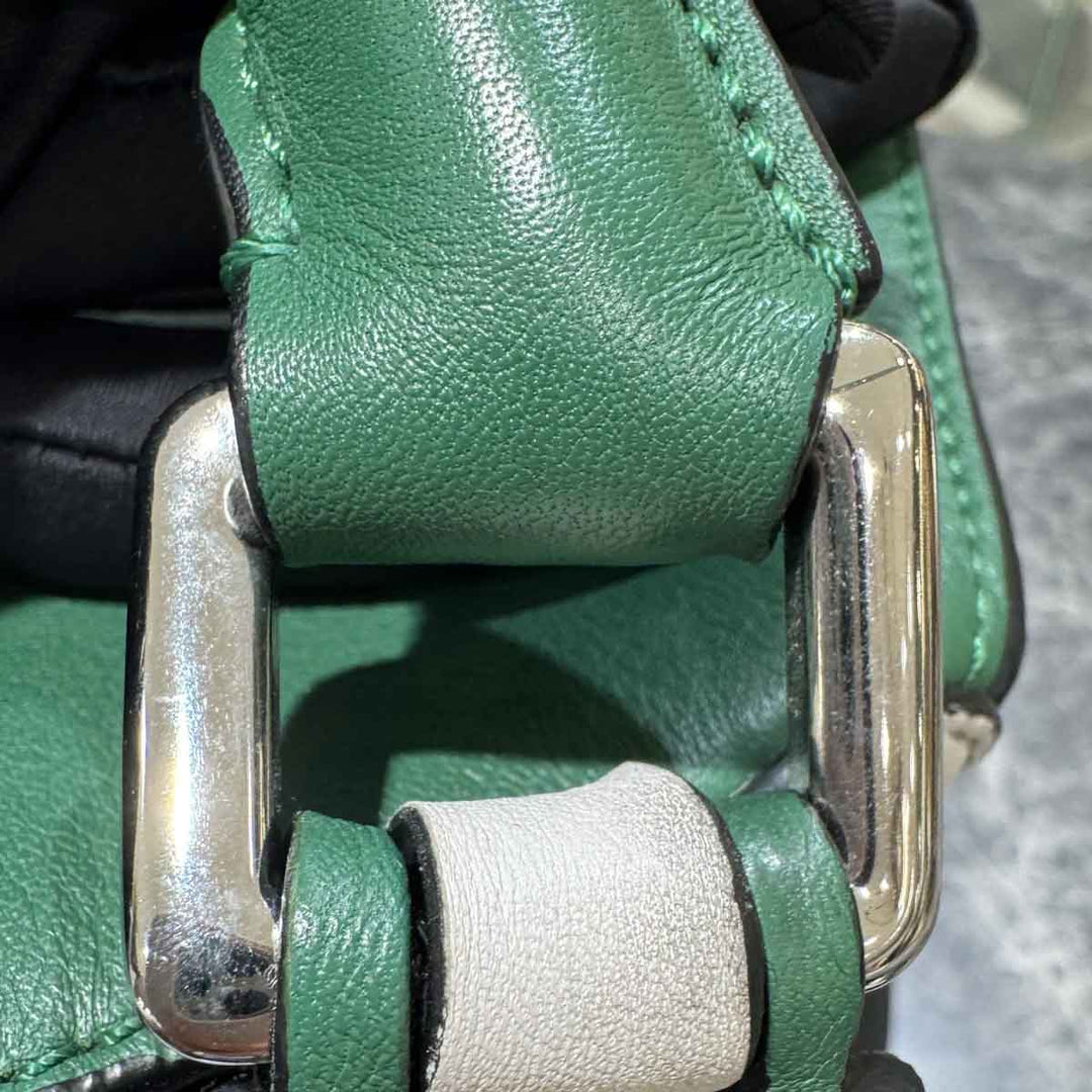 Loewe Puzzle Med Mint Black Calfskin Bag