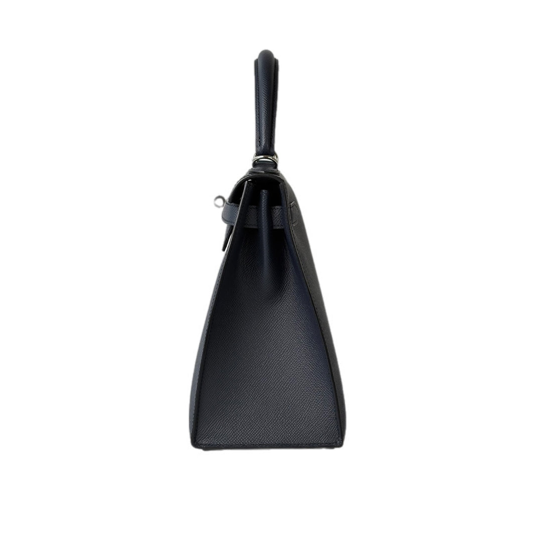 Hermes Kelly 28cm Bag Epsom 76 Blue Indigo