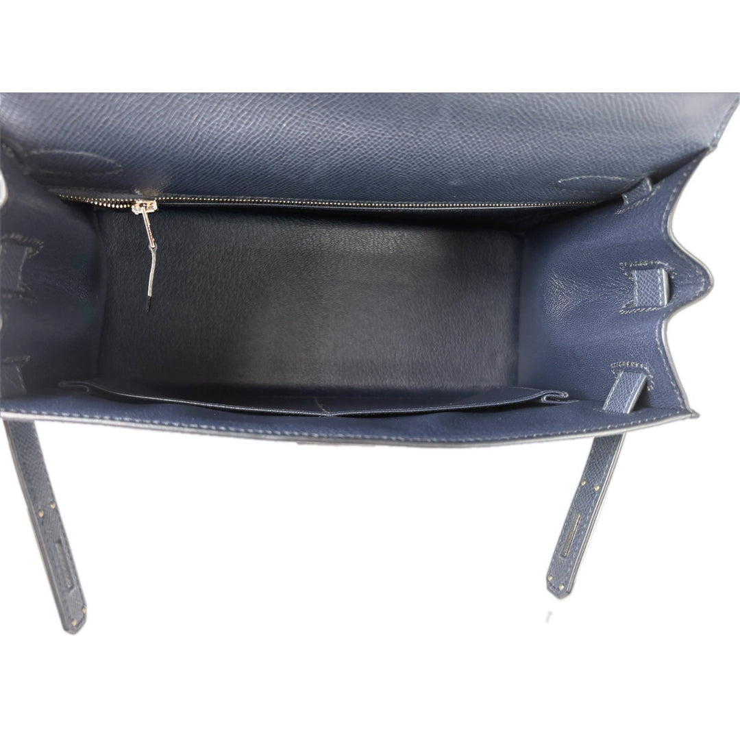 Hermes Kelly 28cm Bag Epsom 76 Blue Indigo
