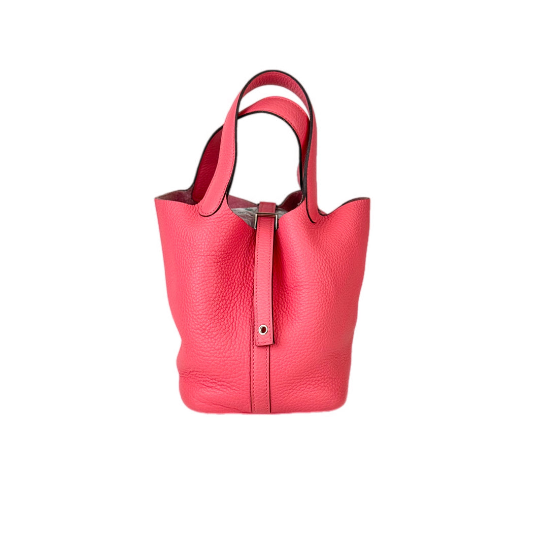 Hermes Picotin 18 Pink TC Leather Bag