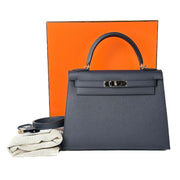 Hermes Kelly 28cm Bag Epsom 76 Blue Indigo