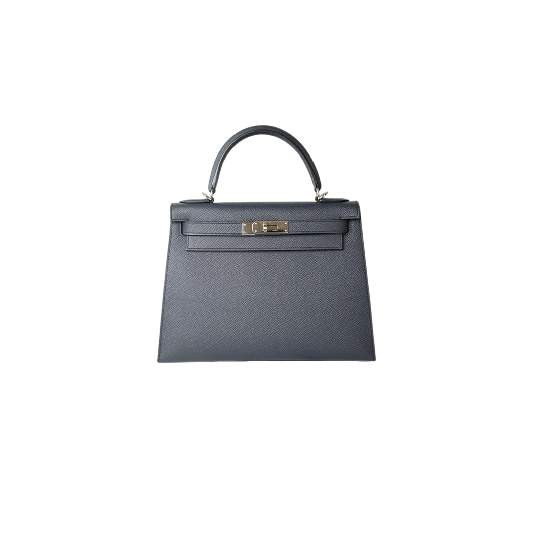Hermes Kelly 28cm Bag Epsom 76 Blue Indigo