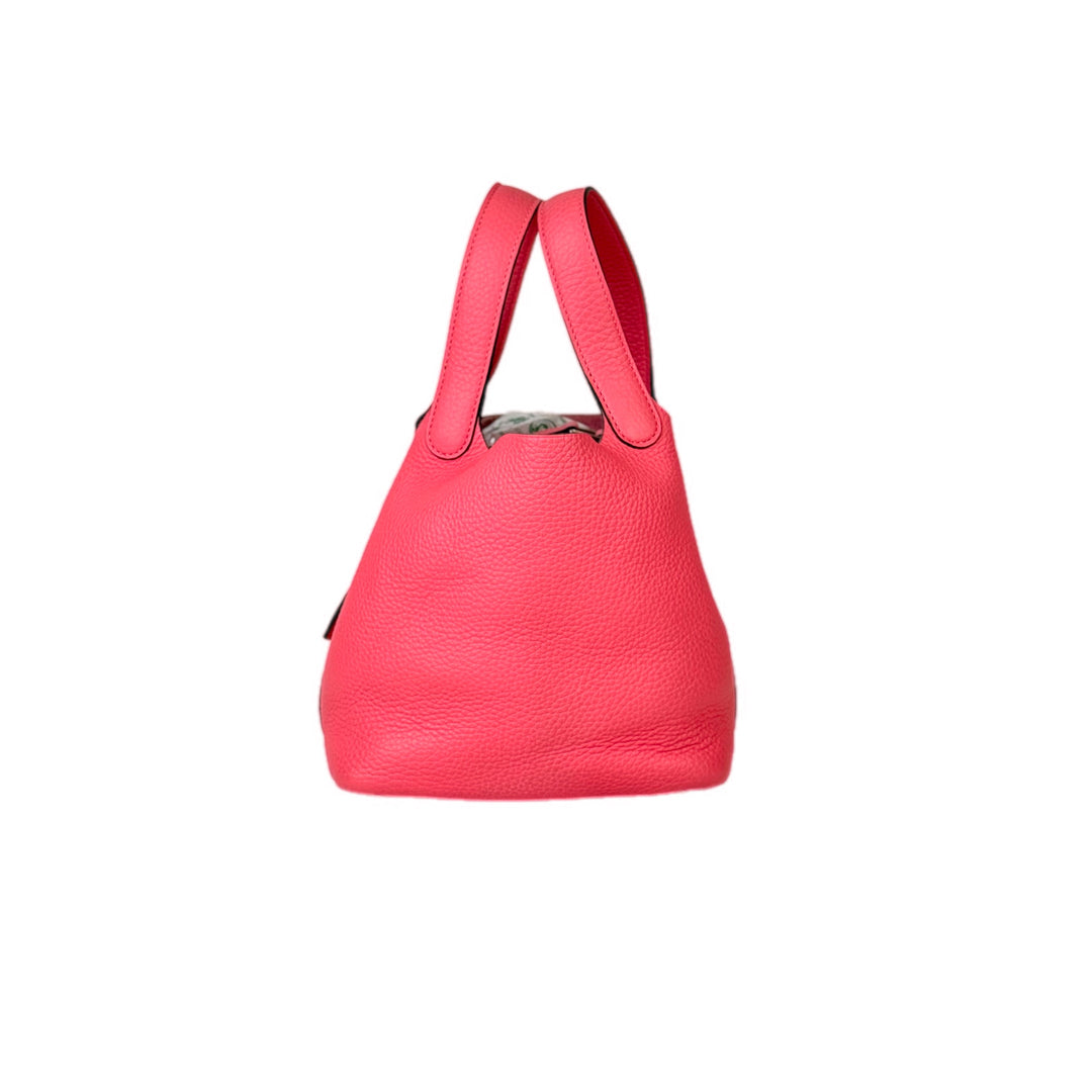 Hermes Picotin 18 Pink TC Leather Bag