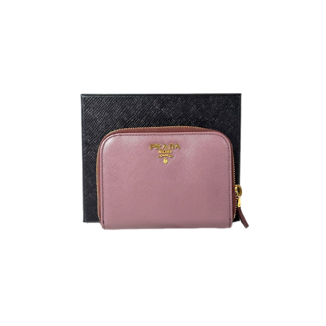 Prada Saffiano Wallet Zip pass case