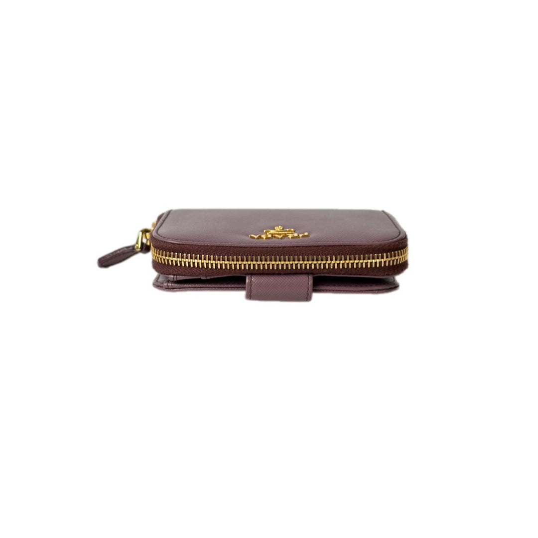 Prada Saffiano Wallet Zip pass case