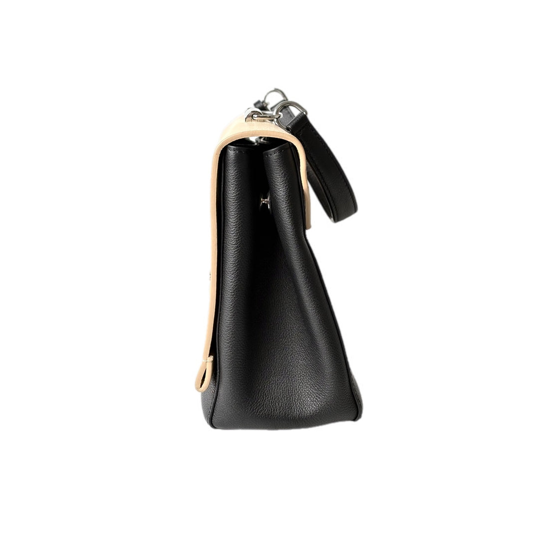 Louis Vuitton Lockme Beige Black Calfskin