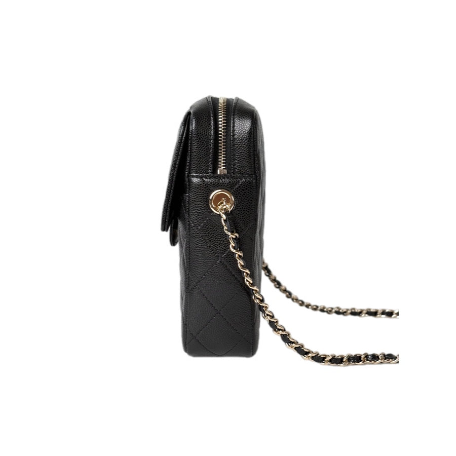 Chanel Caviar Black Phone Case Chain Bag