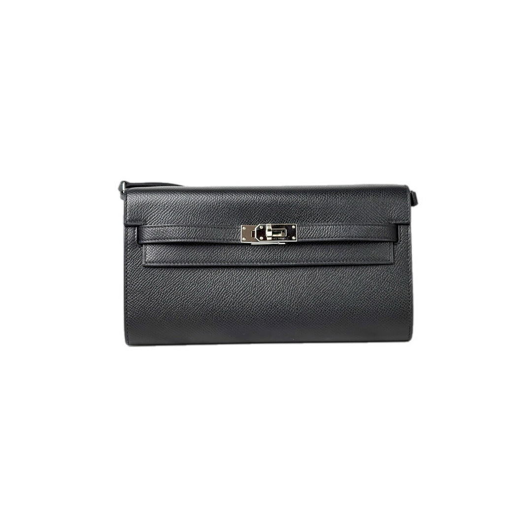 Hermes Kelly To Go Bag Black Epsom