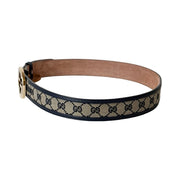 Pre-owned Gucci GG Logo Belt Supreme Canvas in Navy, Beige - photo 2