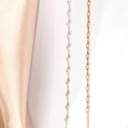 Natural White Diamond Bracelet Babysbreath D0.32ct, 18K Gold