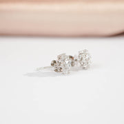 Natural White Diamond GIA Stud Earrings D0.60ct d0.40ct, 18K Gold
