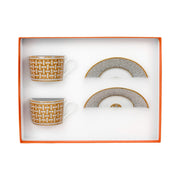 Hermes Mosaique au 24 Gold Tea Cup and Saucer Tableware