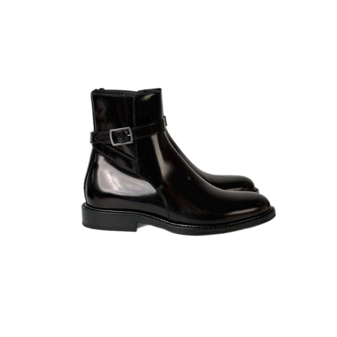 YSL Black Boots Shoes #37