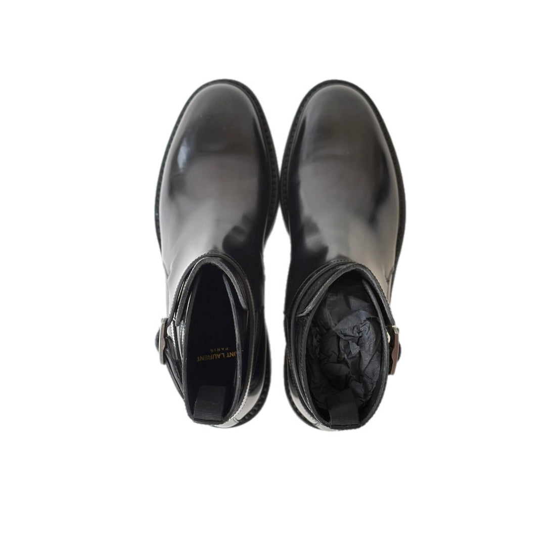 YSL Black Boots Shoes #37