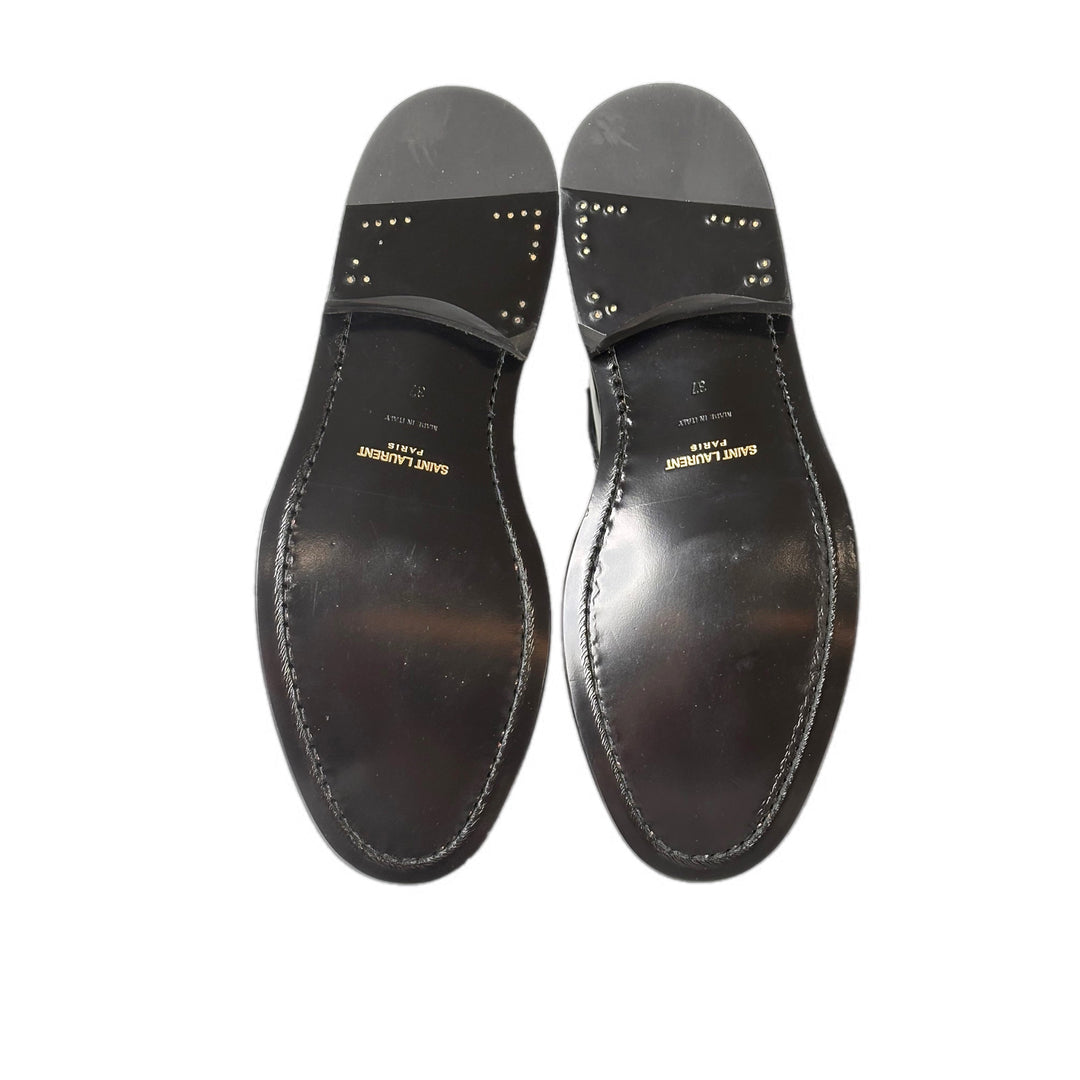 YSL Black Boots Shoes #37