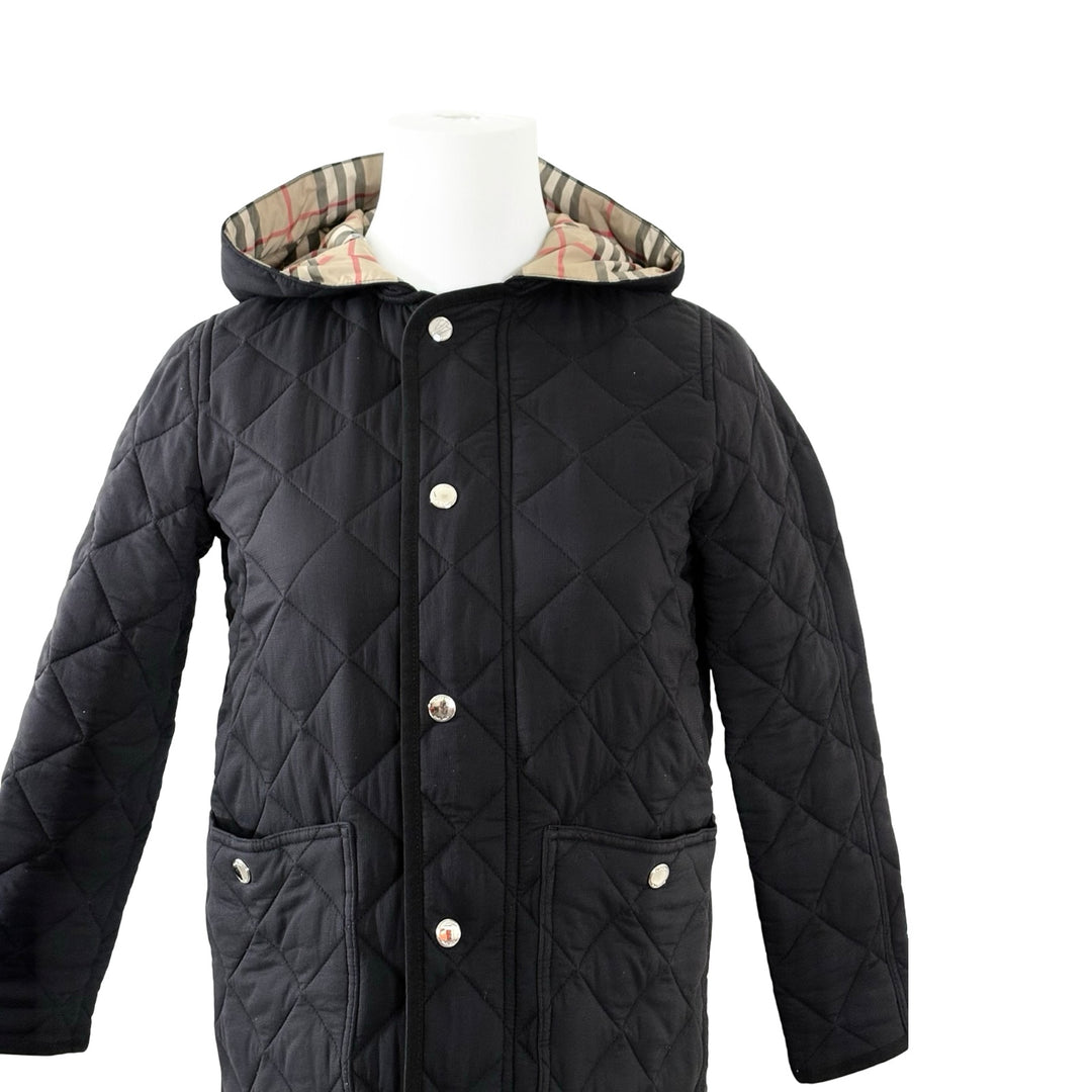 Burberry Black Puffer Jacket #128cm