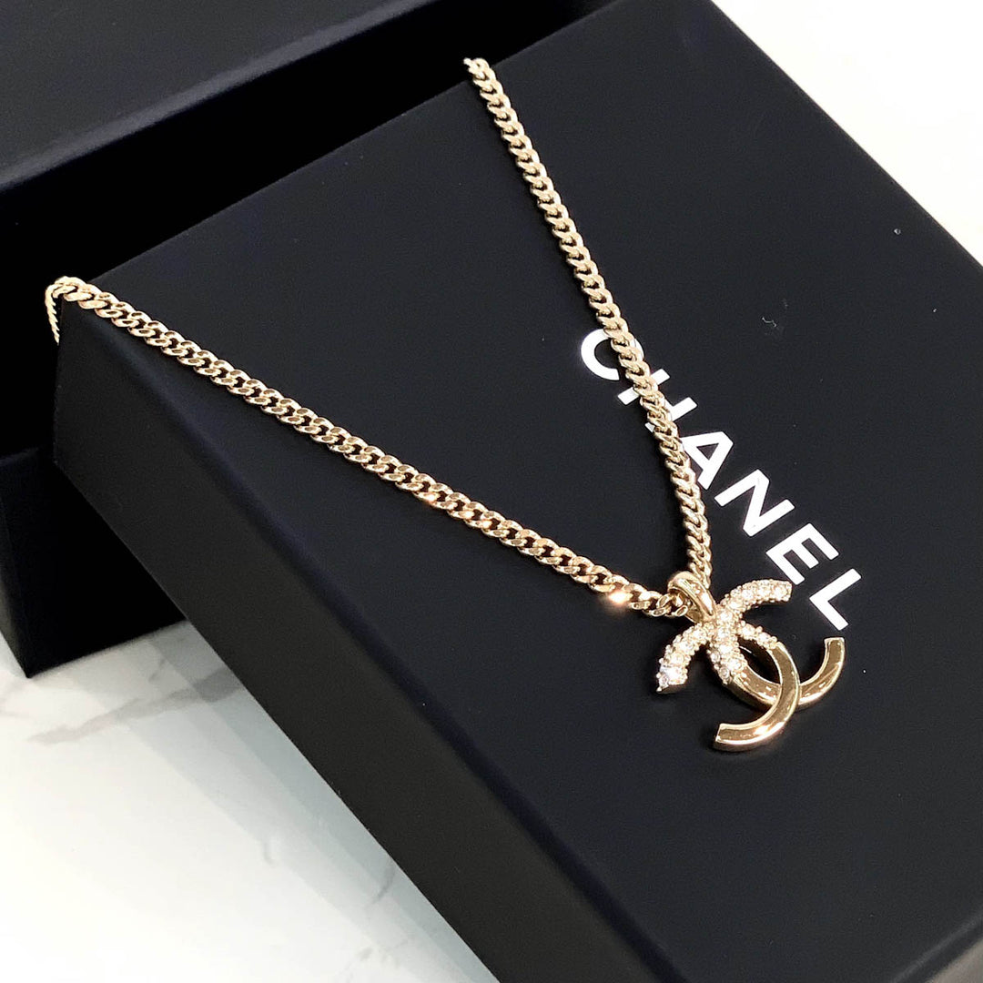 Chanel 22K CC Crystal Necklace
