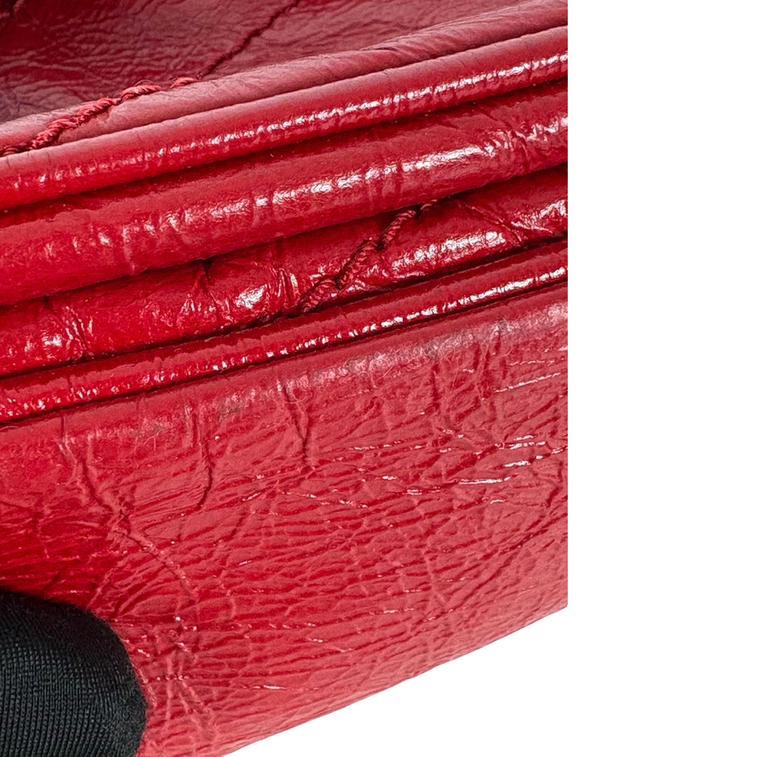 Pre-owned YSL Niki Medium 27.9cm Red Waxy Calfskin Bag - photo 8
