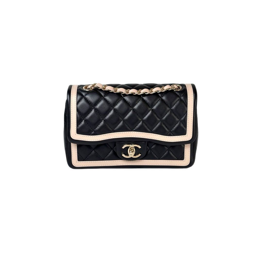 Chanel Lambskin Bicolour Classic Flap Bag