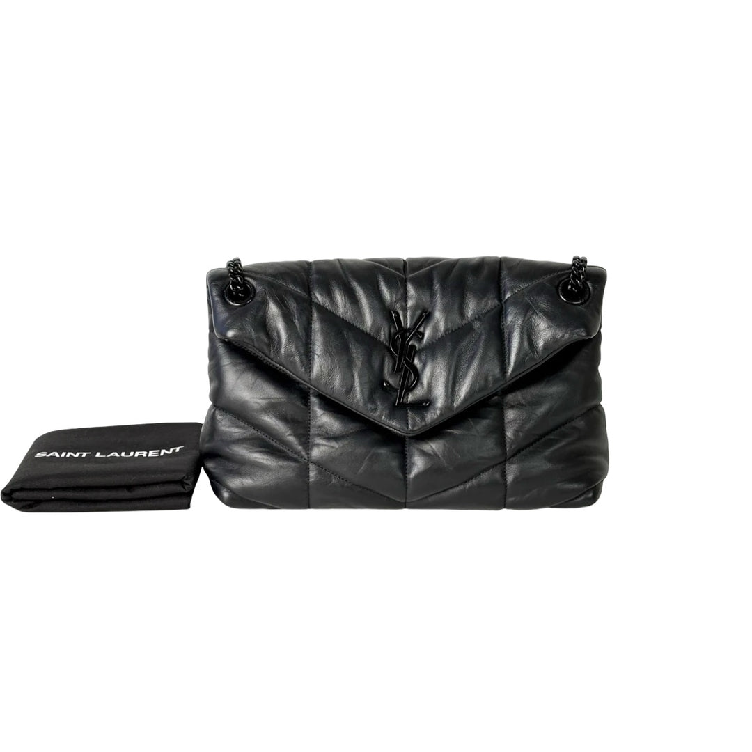 Pre-owned YSL Loulou Small So Black Bag in Lambskin - photo 2