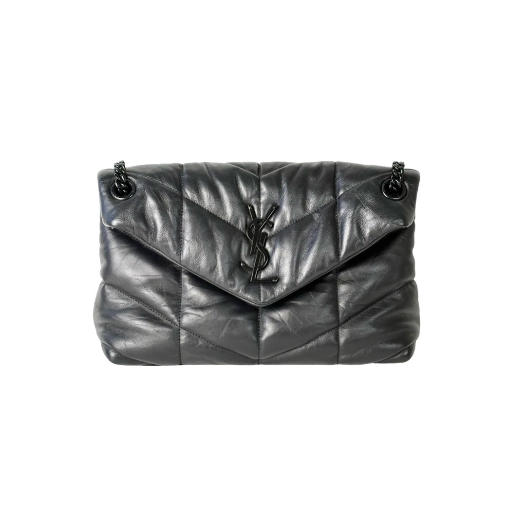 Pre-owned YSL Loulou Small So Black Bag in Lambskin